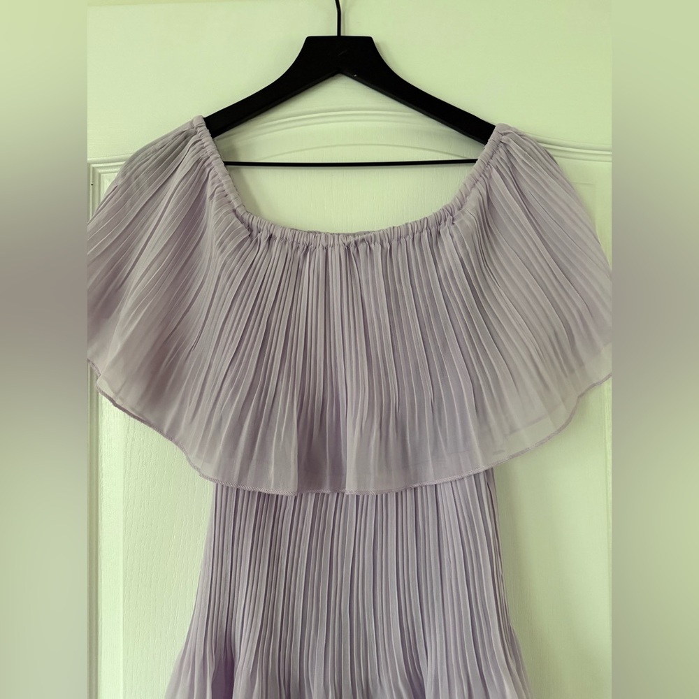 Lavender Ruffle Tiered Strapless Midi Dress - Size Small - Picture 9 of 9